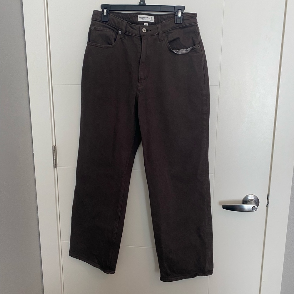 Abercrombie Curve Dark Brown Jeans
